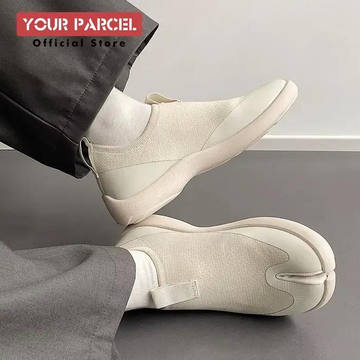 Chaussures Tabi pour hommes, nouvelle collection d'été, respirantes, en tricot, à bout fendu, décont
