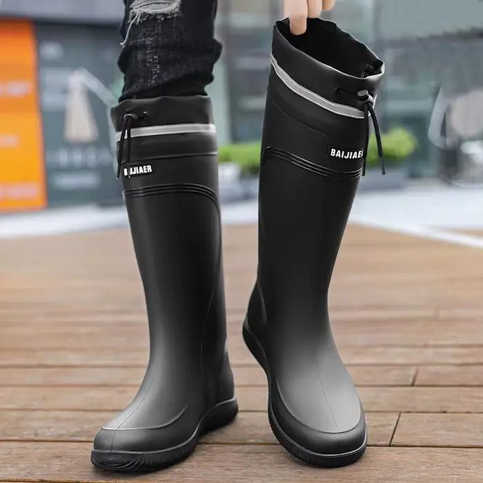 Chaussures de pluie bottes imperméables imperméables pour hommes quatre saisons semelles souples ant