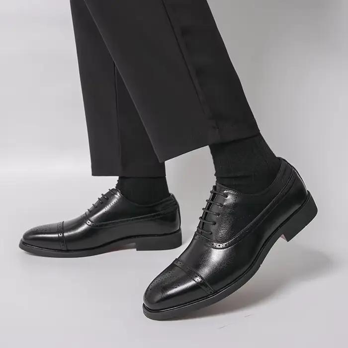 Chaussures habillées classiques pour hommes, chaussures Oxford décontractées pour le bureau, chaussu
