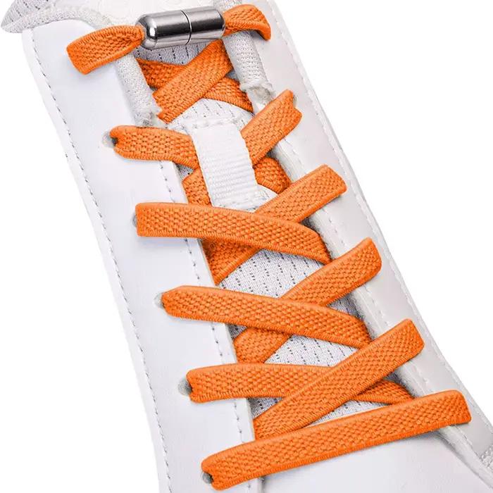 Serrure en alliage lacets de chaussures sans cravate lacets plats pour baskets lacets élastiques san