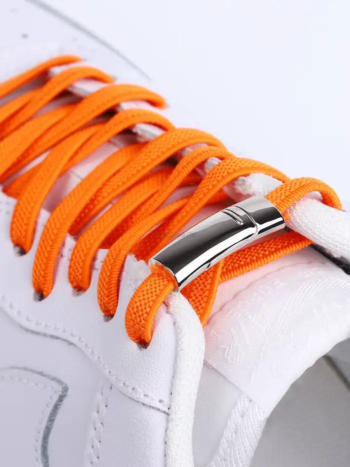 Nouveaux lacets à verrouillage magnétique élastiques sans cravate lacets de chaussures arc-en-ciel b