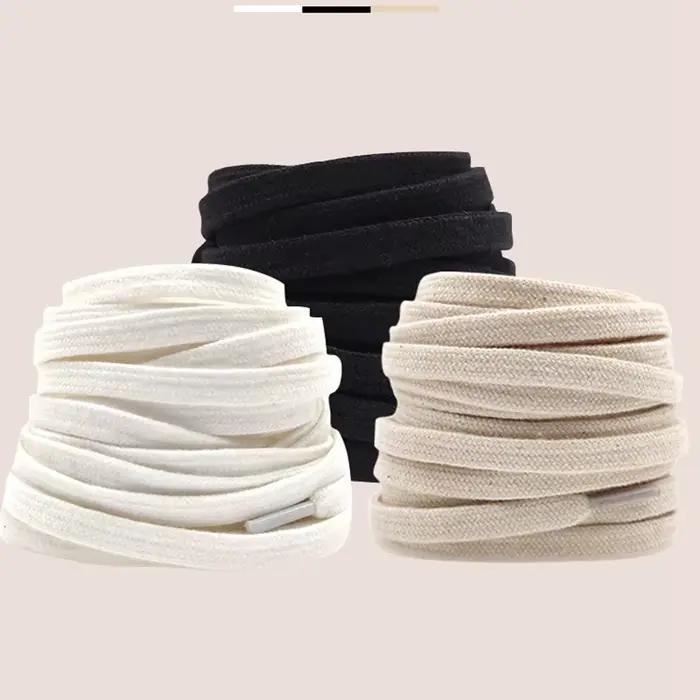 1 paire de lacets classique rétro Double tissage lacet toile coton chaussures plates lacets baskets