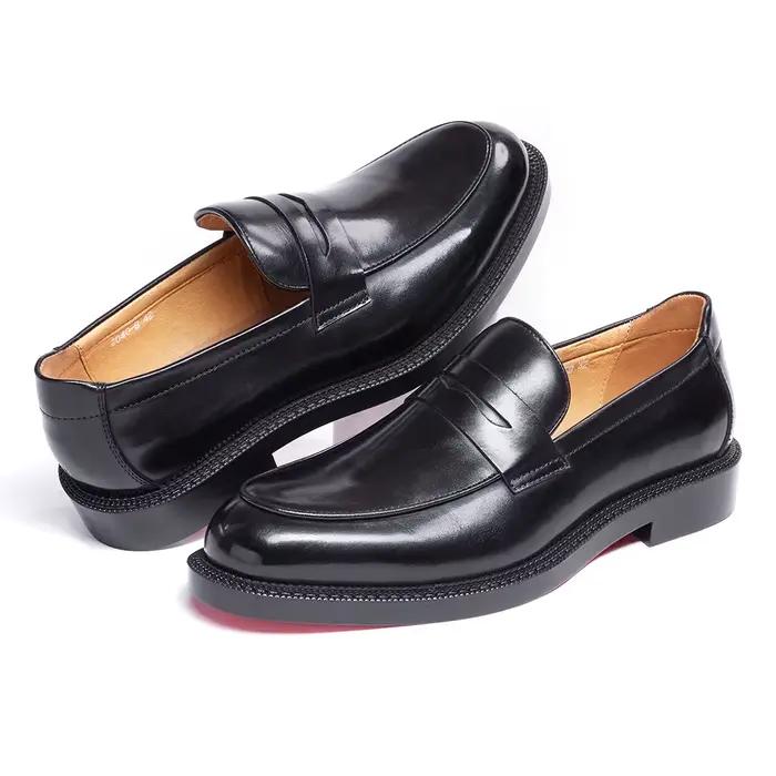 Mocassins en cuir véritable pour hommes, chaussures de conduite, loisirs, affaires, paresseux, grand