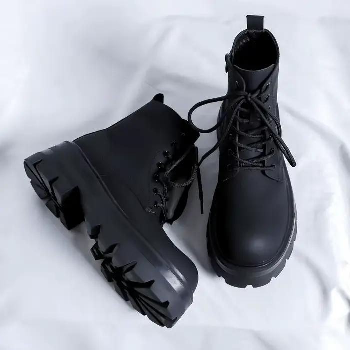 Bottes de rinçage de style britannique pour hommes, de haute qualité, zones noires solides, 03, robe
