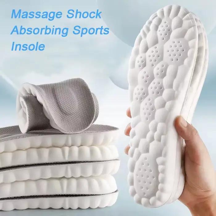 Semelles de sport 4D Coussinets ultra-doux à haute élasticité Coussin déodorant antibactérien anti-d