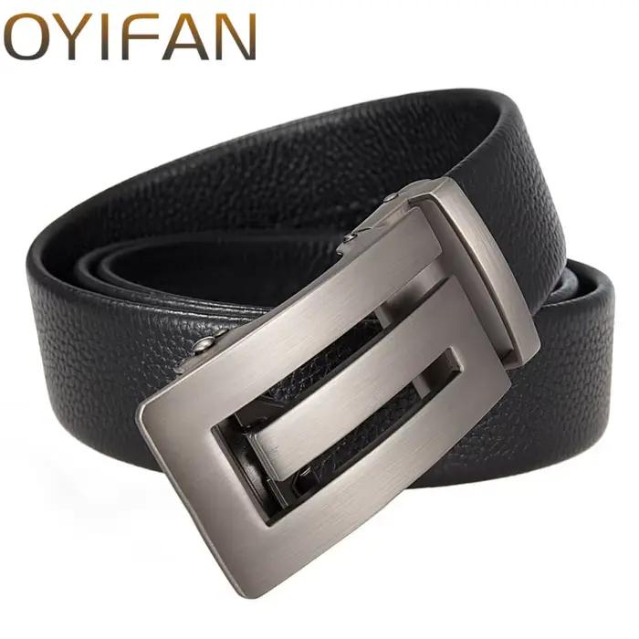Ceinture en cuir pour hommes, ceinture à boucle automatique, pour les affaires populaires, ceinture