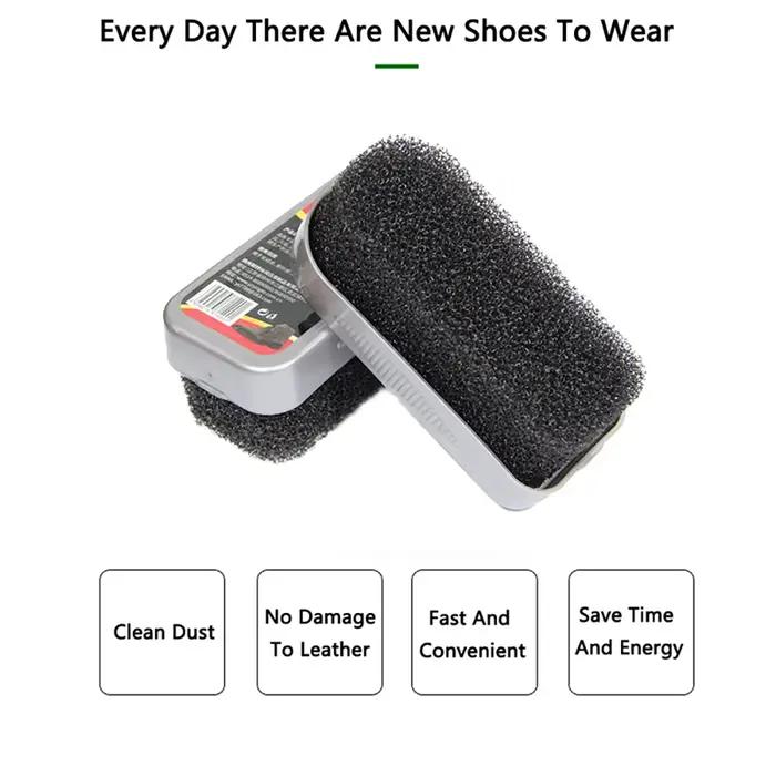 1Pc brosse de chaussure en daim nettoyage de chaussures éponge en plastique pour bottes en daim sacs