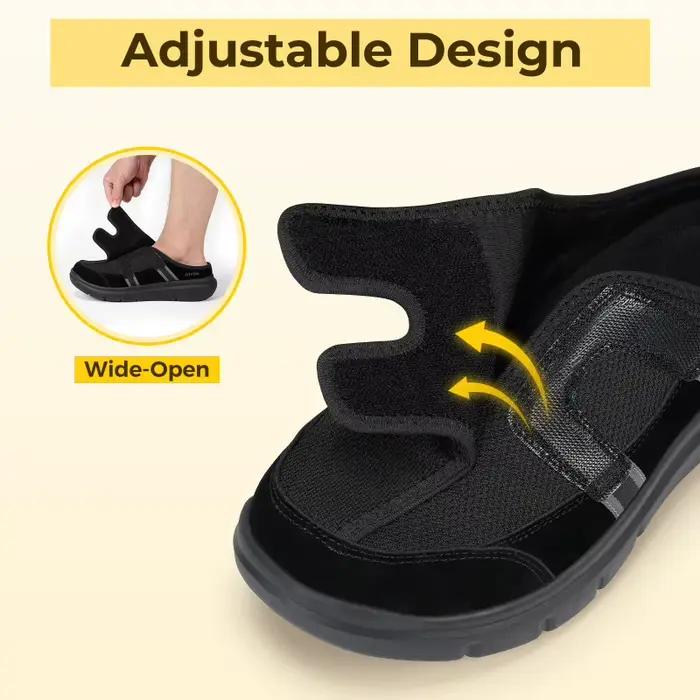 FitVille Pantoufles larges pour hommes avec support de voûte plantaire Mules pantoufles de maison re