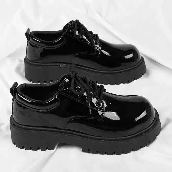 Chaussures Derby en Cuir Verni Tendance pour Homme 2026 – Chaussures Habillées Exquises pour Affaire