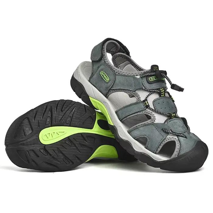 Chaussures d'été homme sandales décontractées antidérapantes sport plage sandales à plateforme pantoufles en cuir nouveau modèle 2023 ocassions spéciales confortables élégantes