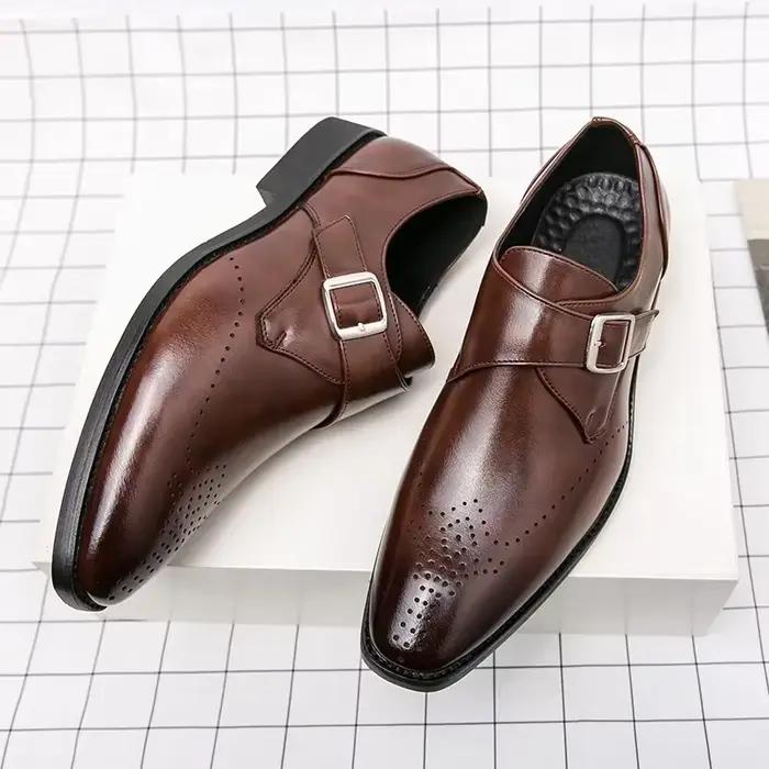 Mocassins en cuir décontractés pour hommes, chaussures provoqué de bureau, chaussures d'affaires classiques, chaussures de mariage de luxe, designer, haute qualité