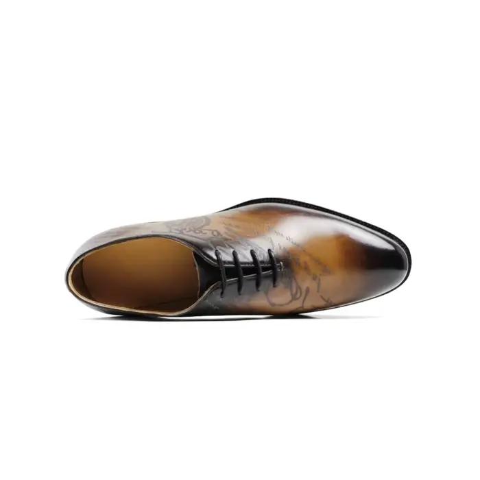 Chaussures habillées Oxford en cuir véritable pour hommes élégants et durables pour soirées et événements formels
