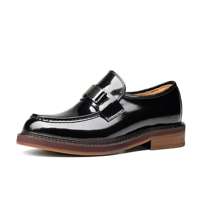 All Cirhide-Chaussures d'affaires pour hommes, Style anglais, Mocassins à fond de tendon de bœuf, Perles de perles, Chaussures en cuir brillant, Chaussures de mariage