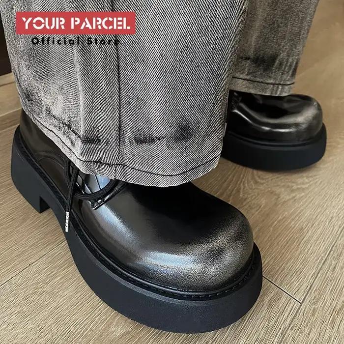 Grandes chaussures derbies polyvalentes en cuir retourné pour hommes