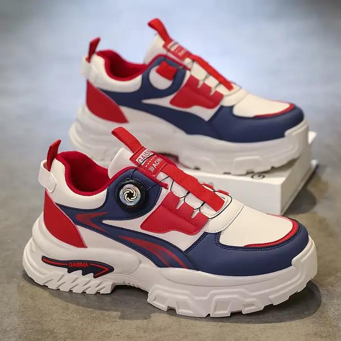 Chaussures de course polyvalentes à semelles épaisses pour hommes