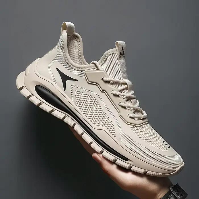Chaussures de sport pour homme style coréen respirant confortable semelle épaisse couleurs mélangées pour printemps automne occasions quotidiennes sportives