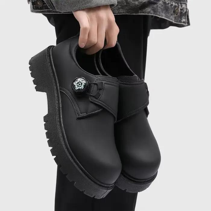 Derby décontracté chaussures pour hommes printemps affaires trajet travail fond épais