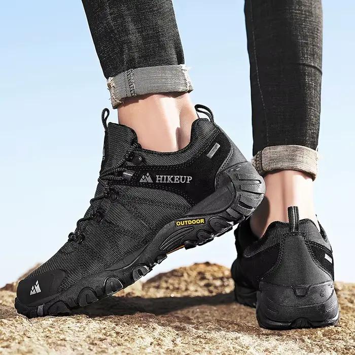 HIKEUP chaussures de randonnée antidérapantes pour hommes vêtements de plein air respirants résistant aux éclaboussures