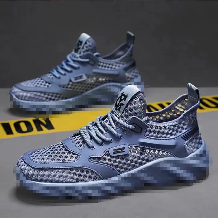Chaussures de randonnée aquatique pour hommes à bout rond, en maille ajourée respirante, séchage rapide, coupe basse, décontractées