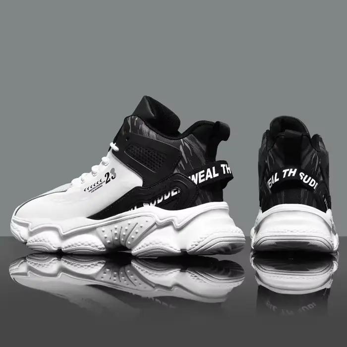Nouvelles chaussures de sport décontractées pour hommes à semelle épaisse, rehaussantes, tendance, vente en gros d'usine, chaussures populaires transfrontalières, été