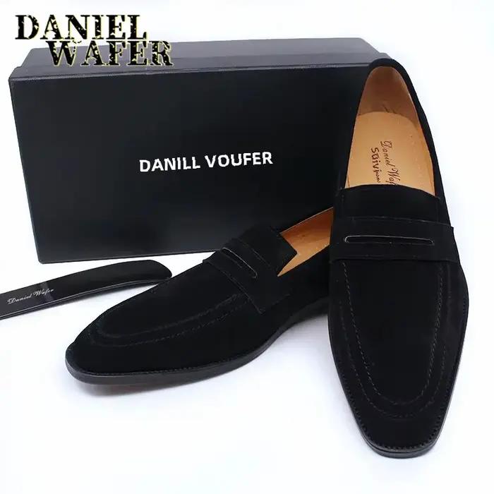 Mocassins en cuir suédé pour hommes