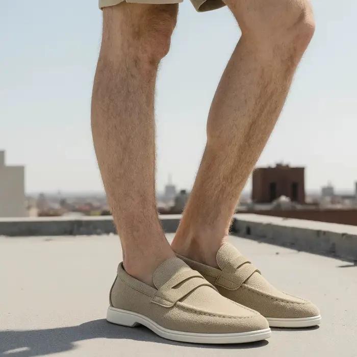 Mocassins hecrafted homme en cuir collé solides et confortables pour l'usage quotidien printemps automne ocassions spéciales