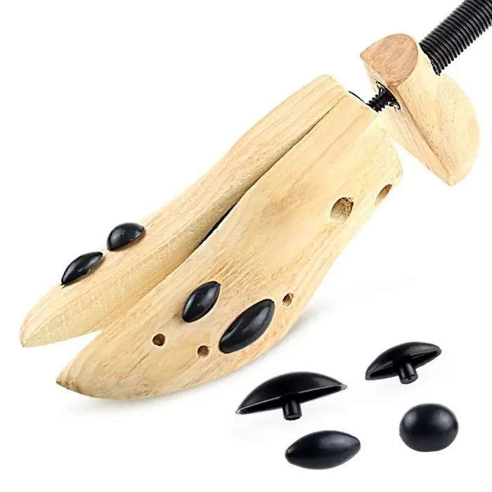 Embauchoir en bois réglable pour chaussures, anti-plis, avec ressort de tension, EU34-46, pour chaussures plates