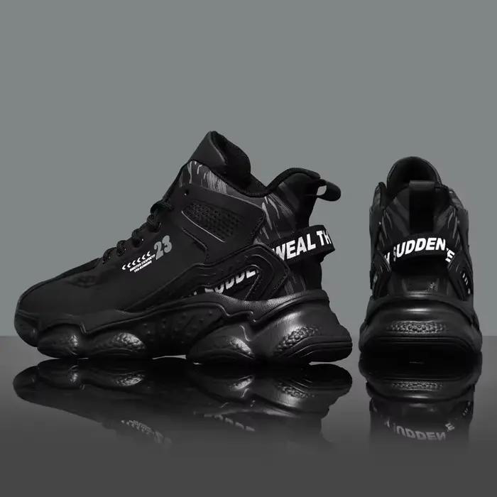 Nouvelles chaussures de sport décontractées pour hommes à semelle épaisse, rehaussantes, tendance, vente en gros d'usine, chaussures populaires transfrontalières, été