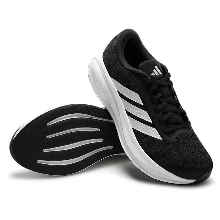 Adidas 2026s Nouvelles Chaussures de Course Respirantes en Maille Noires et Blanches Confortables Baskets Athlétiques Décontractées KJ1736 100% Authentiques
