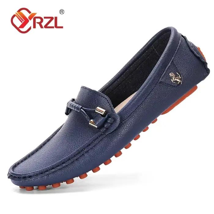 YRZL mocassins pour hommes 2024 nouveaux mocassins faits à la main chaussures plates pour homme chaussures en cuir décontractées luxe confortable hommes mocassins taille 48 chaussures pour hommes
