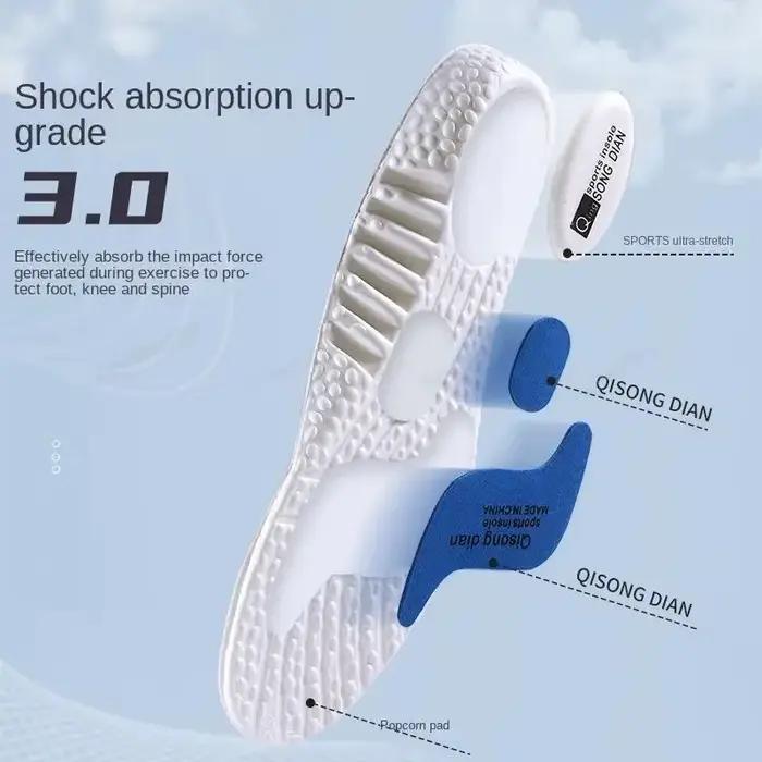 Semelles intérieures de Sport pour pieds, Inserts d'absorption des chocs souples, modèle orthopédique pour fasciite plantaire, chaussures pour hommes et femmes