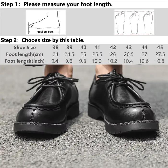 Chaussures en cuir rétro pour hommes