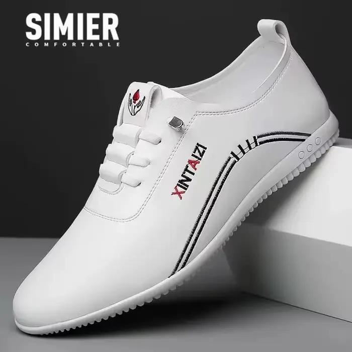 Chaussures en cuir pour hommes mode semelle souple