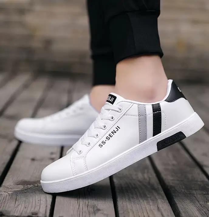 Baskets décontractées blanches confortables pour hommes