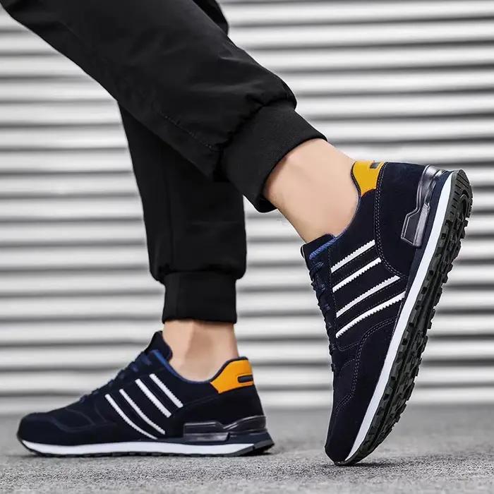 Baskets cimentées LEDP pour hommes, chaussures de marche légères, décontractées, printemps/automne, pointure 35 à 45, non tissé, daim de porc, caoutchouc, ajustement parfait, motifs patch-travail, confort et style