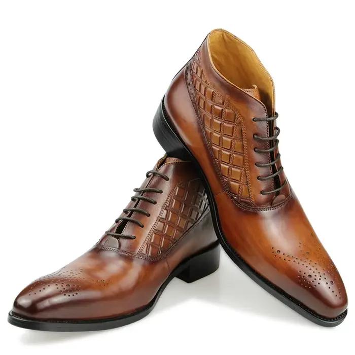 Bottes de rinçage en cuir véritable pour hommes
