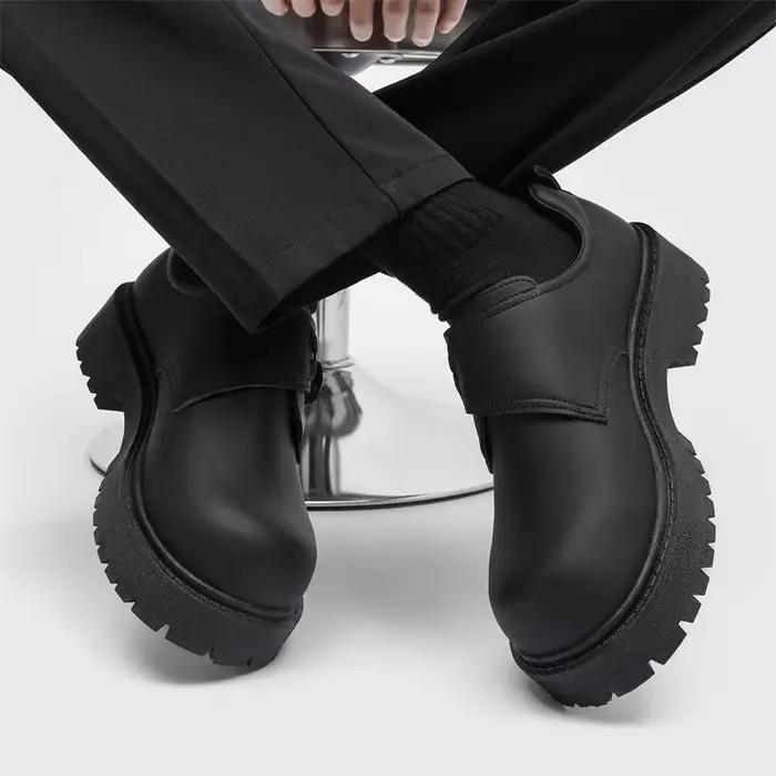 Derby décontracté chaussures pour hommes printemps affaires trajet travail fond épais