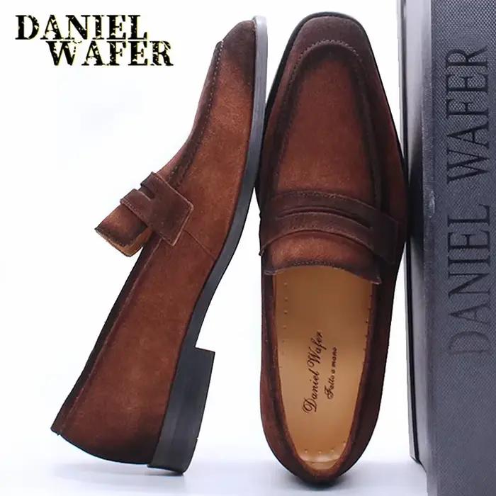 Mocassins en cuir suédé pour hommes