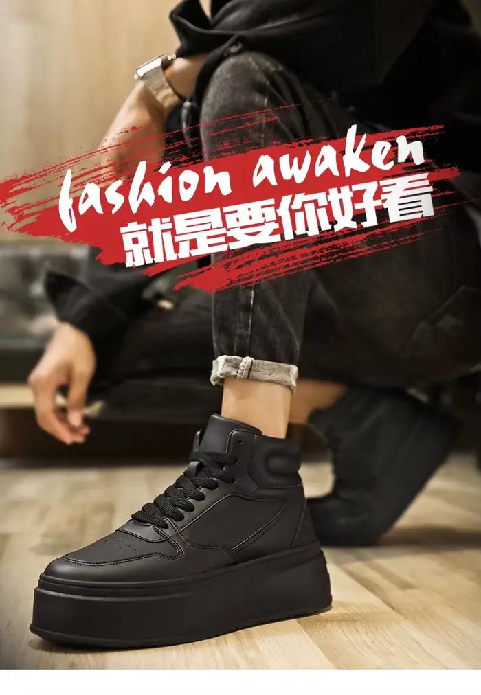 Nouvelles baskets blanches décontractées pour hommes chaussures tendance mi-hautes sportives confortables à offrir pour l'usage quotidien et les occasions spéciales