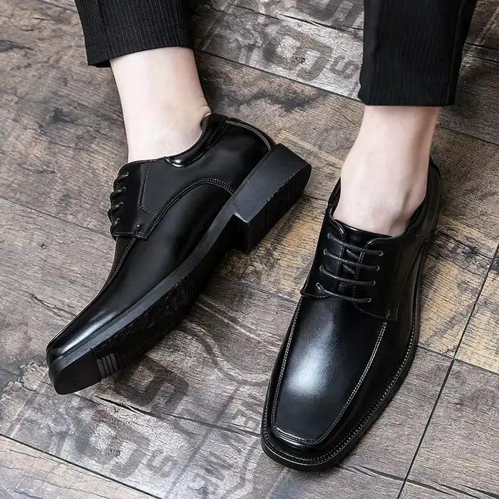 Chaussures en cuir de haute qualité pour hommes, tendance, formelles, britanniques, grande taille 48, richelieu, nouvelles chaussures de mariage d'affaires