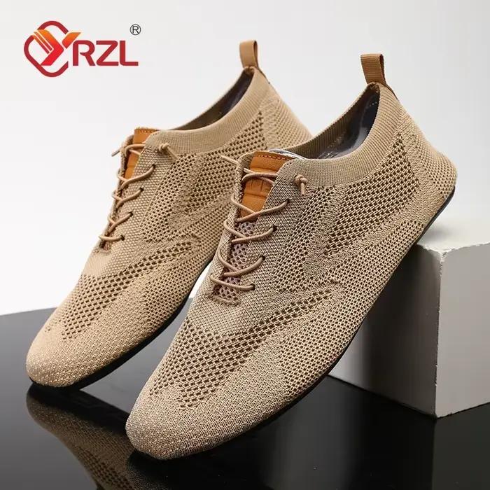 YRZL-Mocassins en Maille pour Homme, Chaussures de Marche Minces, Astronomiques, Respirantes, Antidérapantes, Décontractées, d'Été