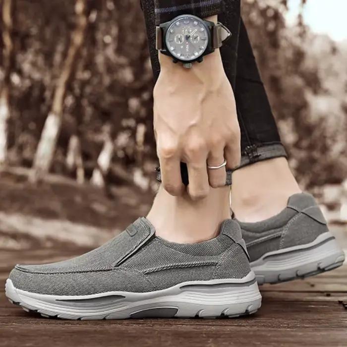 Chaussures décontractées pour hommes mocassins respirants en toile