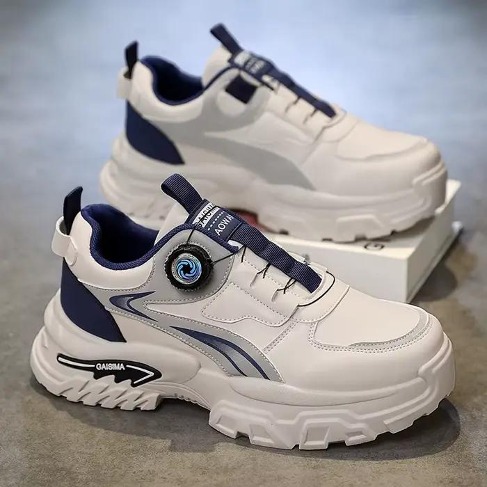 Chaussures de course polyvalentes à semelles épaisses pour hommes