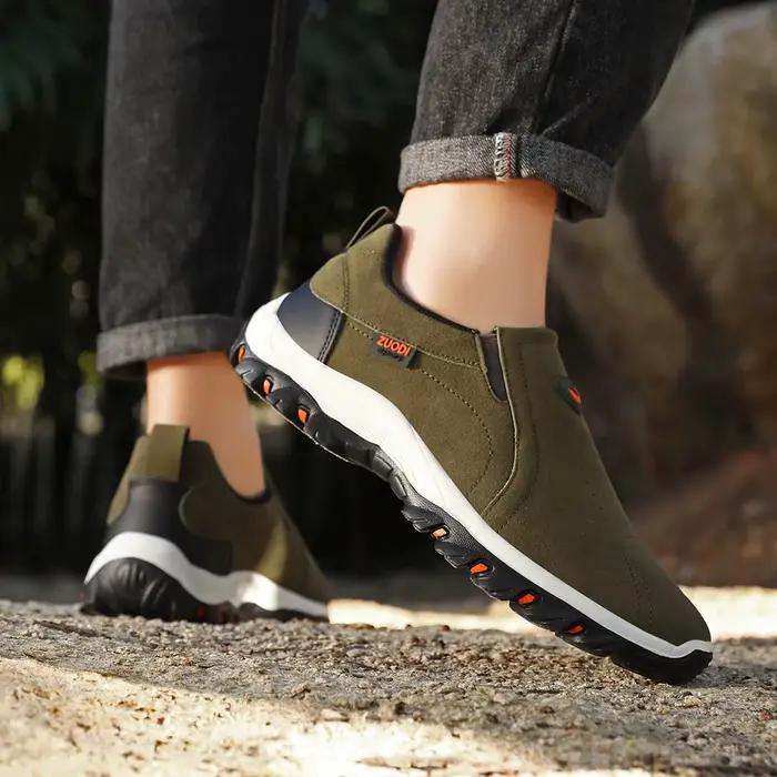 Chaussures de sport décontractées en cuir PU pour hommes, chaussures de voyage d'alpinisme, légères et confortables, de marche, nouvelle collection