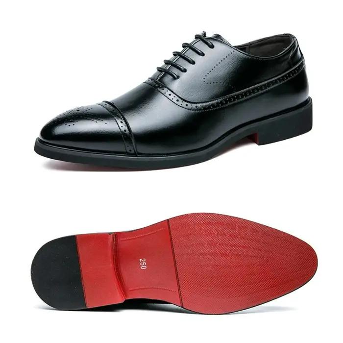 Chaussures habillées homme YEAE semelle rouge cuir confortables pointues ocassions spéciales bureau carrière mariage décontractées affaires retrouvez votre élégance quotidienne