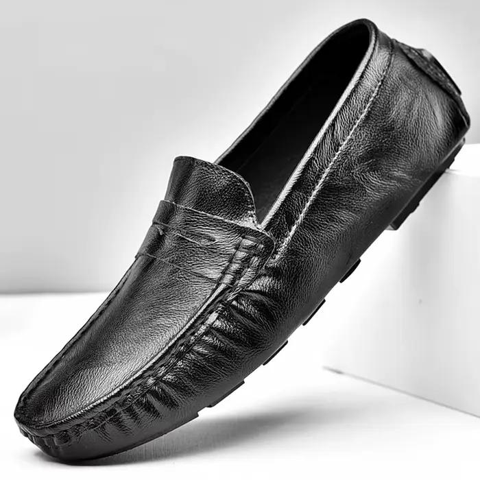 Nouveaux mocassins décontractés pour homme à semelle souple, chaussures en caoutchouc confortables pour la marche en extérieur, occasions décontractées et cadeaux pour homme
