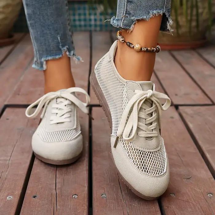 Baskets Respirantes en Mesh et Daim Pour Femmes Confortables et Élégantes Occasions Spéciales