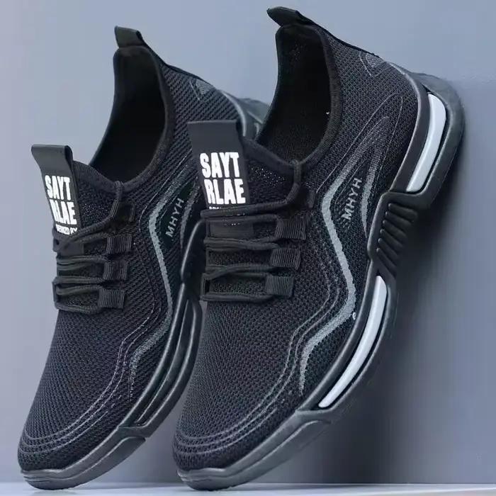 Chaussures de tennis respirantes pour hommes en coton et plastique pour extérieur et pelouse occasions spéciales de sport