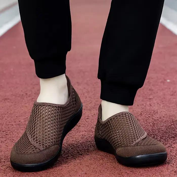 Nouvelles Chaussures Décontractées Orthopédiques Confortables pour Pieds Larges et Gonflés, Baskets Ajustables pour Hallux Valgus, Chaussures de Marche Diabétiques Confortables pour Couples