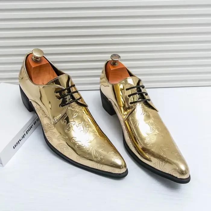 Chaussures Chelsea Homme Dorées Tendance – Nouveauté Europe et Amérique